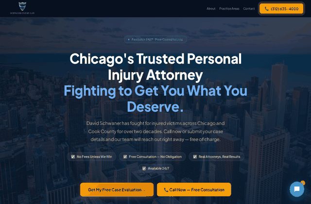 Schwaner Injury Law website preview